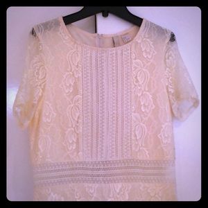 Gorgeous H&M Lace Handkerchief Hem Midi Dress